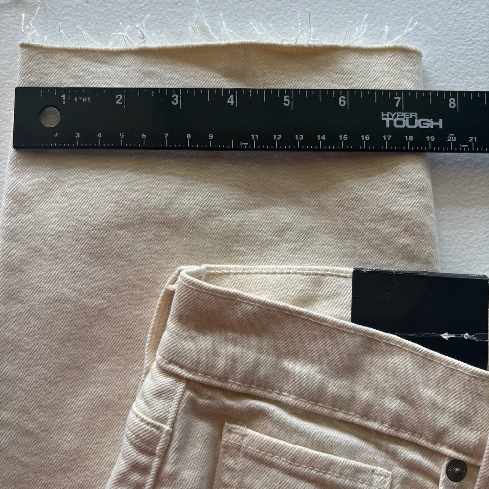 Banana Republic The Beau Jean Ankle 32/14 NWT Ecru Low Rise NEW Fray Raw Hem - Picture 16 of 16